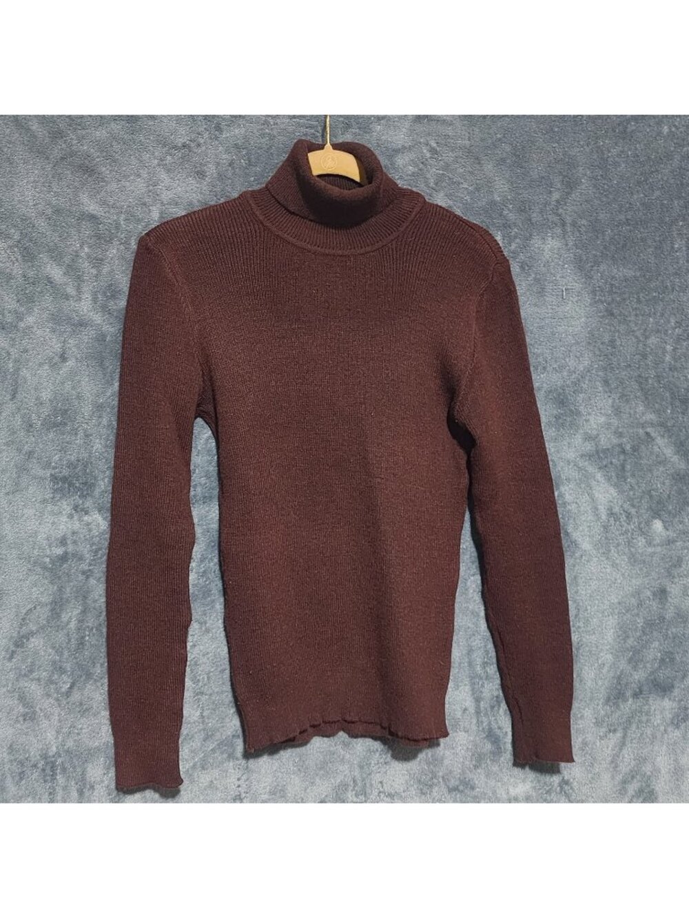 Gary Reed Made in Italy Men's Brown  Ribbed Turtleneck Sweater Jumper Medium